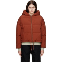 Red Quilted Down Jacket 222594F061029