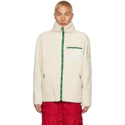 Off-White Funnel Neck Shearling Jacket 222514M179001
