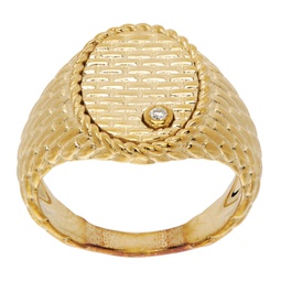 Gold Chevaliere Ovale Ring 241590F011006