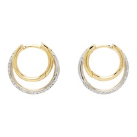 White Gold & Gold Decalees Earrings 241590F009002