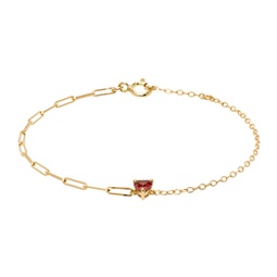 Gold Solitaire Coeur Bracelet 241590F007003