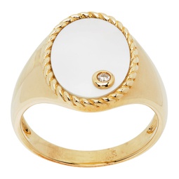 Gold Chevaliere Ovale Ring 241590F011012