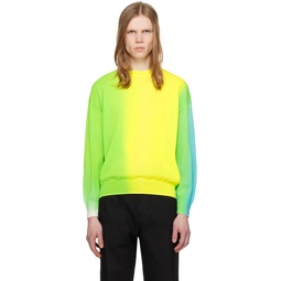 Yellow   Green Gradient Sweater 241637M201002