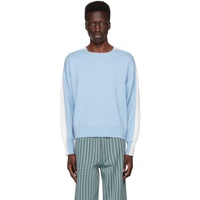 Blue & Off-White Lucien Sweater 231637M201003