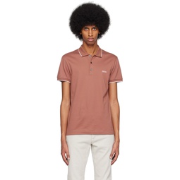 Burgundy Embroidered Polo 231142M212006