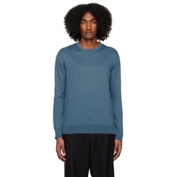Blue Fitted Sweater 231142M201003