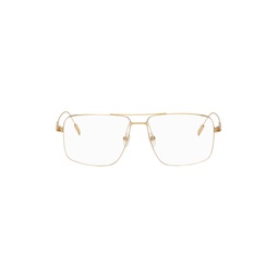 Gold Square Glasses 231142M133003