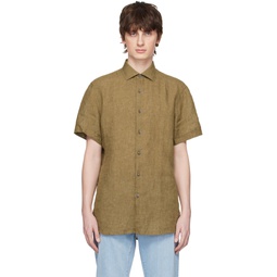 Khaki Button Shirt 231142M192038