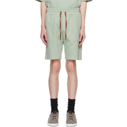 Green Essential Shorts 231142M193001