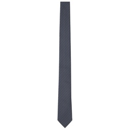 Blue   Gray Silk Tie 231142M158061