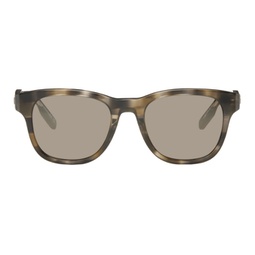 Brown Striped Sunglasses 232142M134008