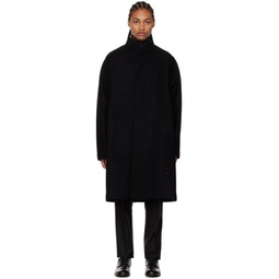Black Oversized Coat 222142M176002