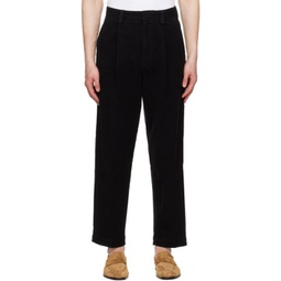 Black Pleated Trousers 222142M191023