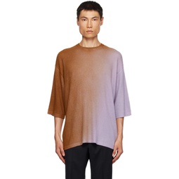 Brown   Purple Gradient T Shirt 232140M213002