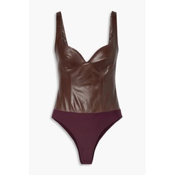 Heart leather bodysuit