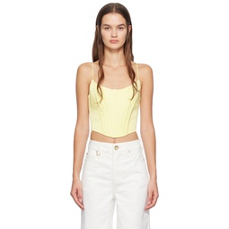 Yellow Scoop Neck Camisole 241191F111001