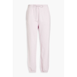 French cotton-blend terry track pants