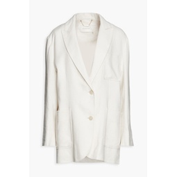 Linen-blend twill blazer