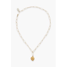 Gold-tone faux pearl necklace