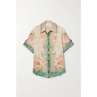 ZIMMERMANN + NET SUSTAIN August floral-print organic silk blouse
