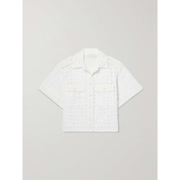 ZIMMERMANN Matchmaker cropped broderie anglaise cotton shirt