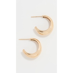 14k Gold Medium Aura Hoops