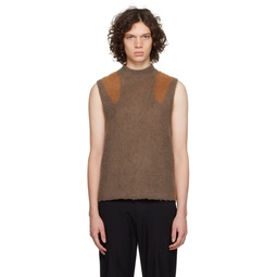 Brown Liquid Vest 232697M201001