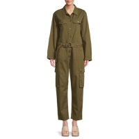 Belted Straight Leg Utility Jumpsuit