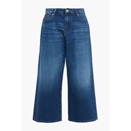 Cropped high-rise wide-leg jeans