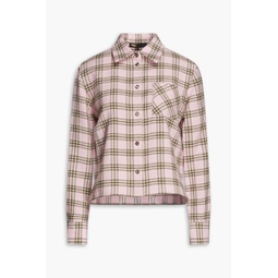 Checked wool-flannel shirt