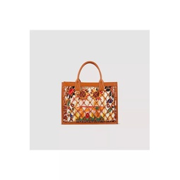 Lace-Up Leather Kasbah Tote Bag