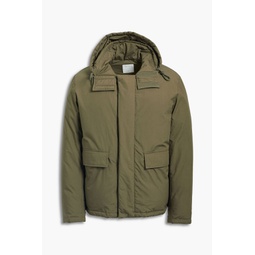 Cotton hooded down jacket