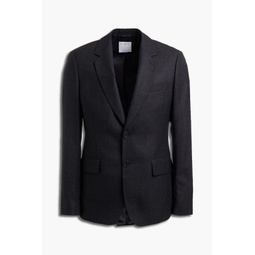 Slim-fit houndstooth wool-twill suit jacket