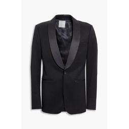 Satin-trimmed wool-blend tuxedo jacket