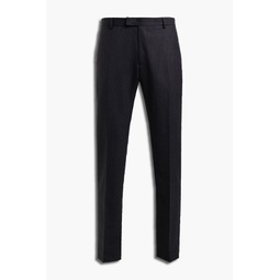 Slim-fit houndstooth wool-twill suit pants
