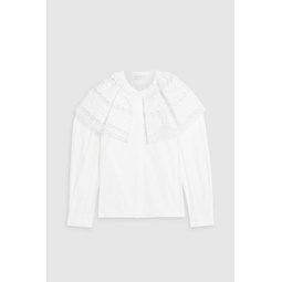 Ernesta ruffled broderie anglaise cotton blouse