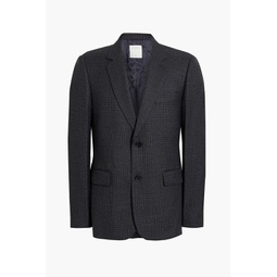 Checked wool-tweed blazer