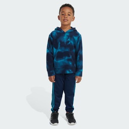 Two-Piece Printed Microfleece Pullover and Jogger Set