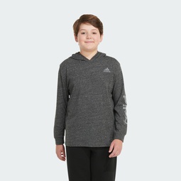 Long Sleeve Snow Heather Hooded Tee (Extended Size)
