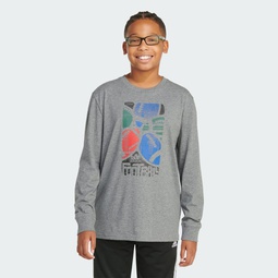 Long Sleeve Graphic Heather Tee (Extended Size)