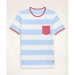 Cotton Striped Pocket T-Shirt