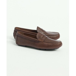 Pebbled Leather Driving Moccasins