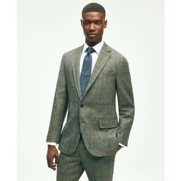 Slim Fit Wool Twill Prince of Wales Suit Jacket