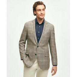 Regent Classic-Fit Wool-Silk-Linen Hopsack Sport Coat, Multi-Check