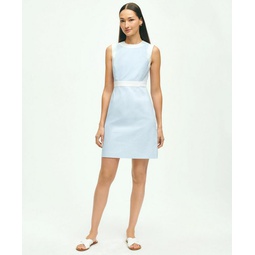 Stretch Cotton Pinpoint Oxford Colorblock Dress