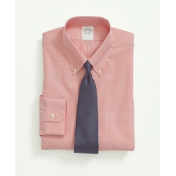 Big & Tall Stretch Supima Cotton Non-Iron Pinpoint Oxford Button-Down Collar, Candy Stripe Dress Shirt