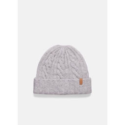 Airspun Merino Wool-Blend Cable-Knit Cuffed Hat