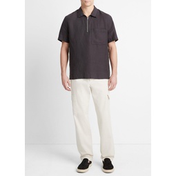 Hemp Quarter-Zip Short-Sleeve Shirt