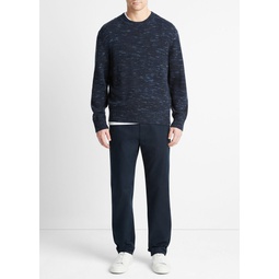 Space Dye Wool-Cashmere Crew Neck Sweater