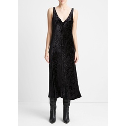 Luxe-Textured Velvet Slip Dress